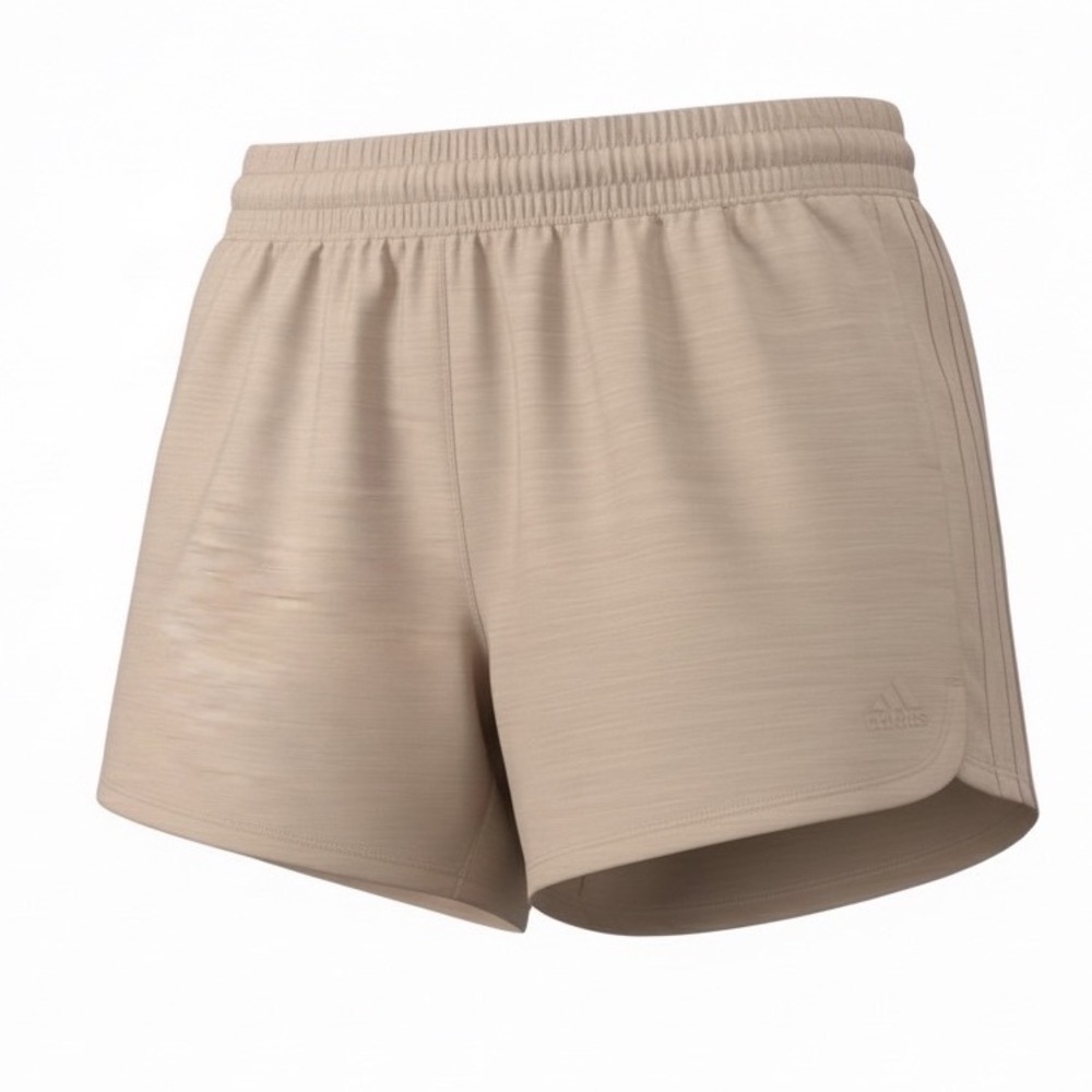 Adidas Short Pacer 3-Stripes Training Shorts Womens 2XL Beige 3"Gym Running Gorp